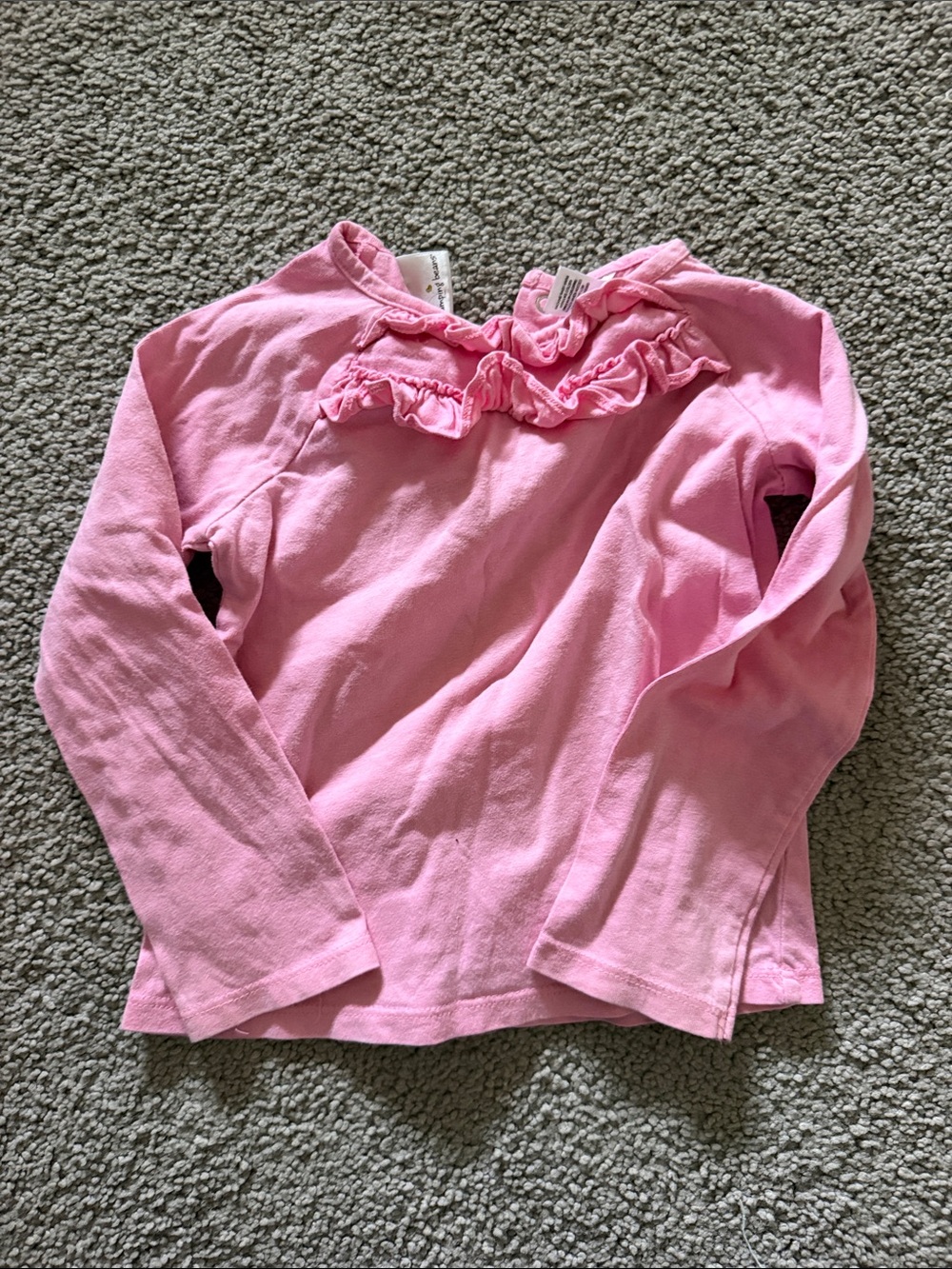jumping beans Light Pink Long-Sleeve Ruffle Front Top
